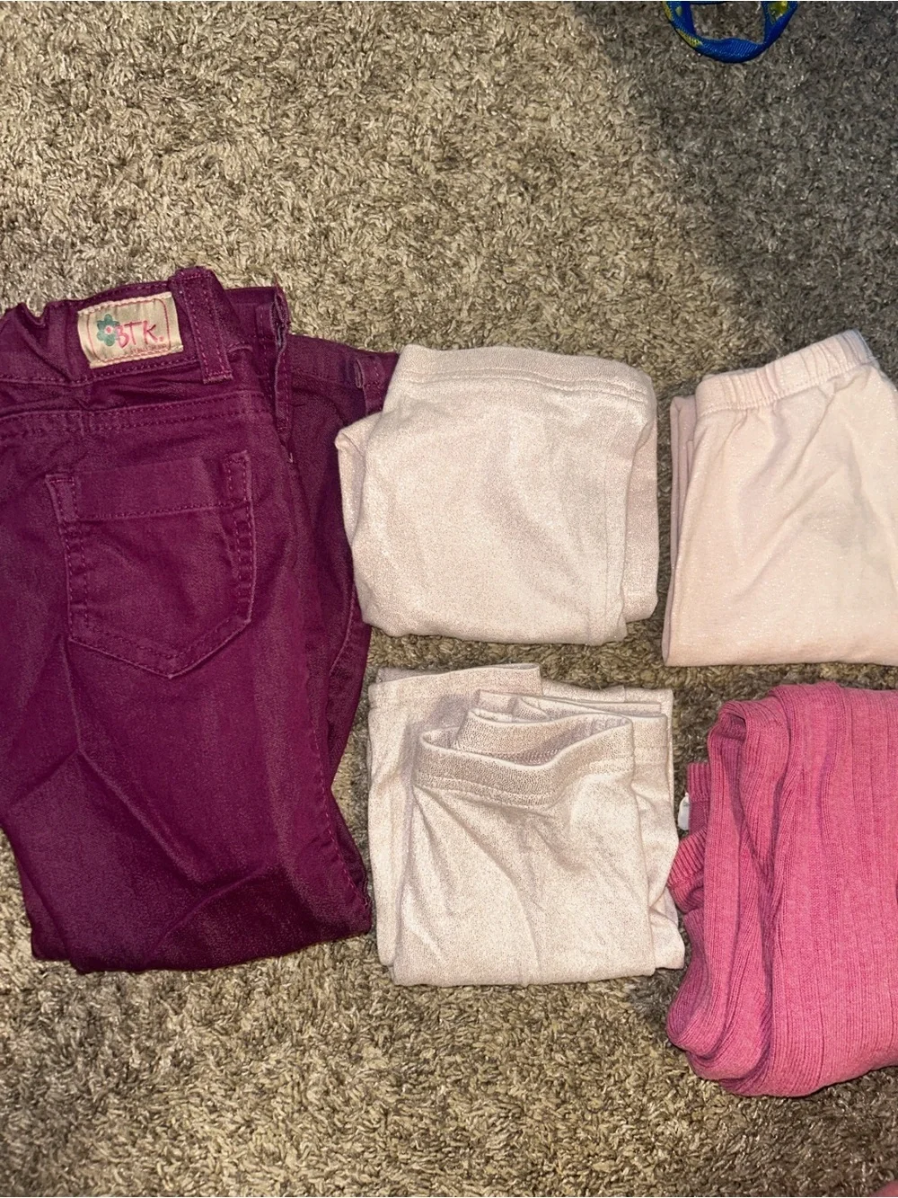 Gymboree Girls Burgundy and Pink Assorted Leggings Set